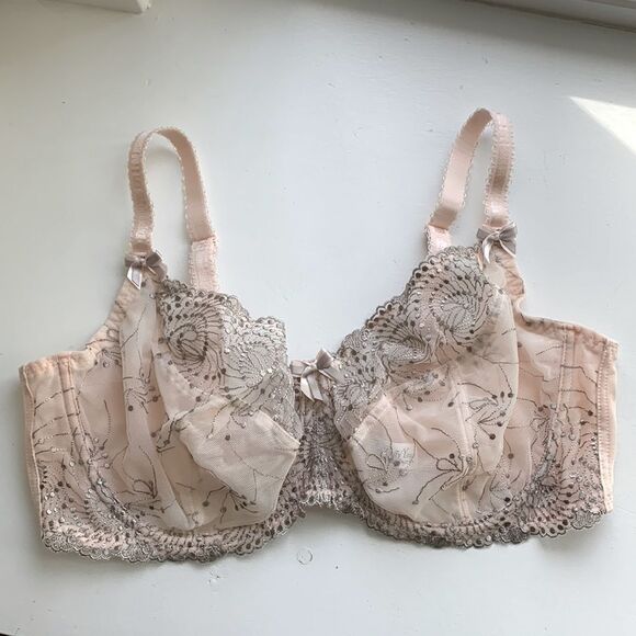 FIT FULLY YOURS underwire bra lace detail adjustable straps women’s size 40F